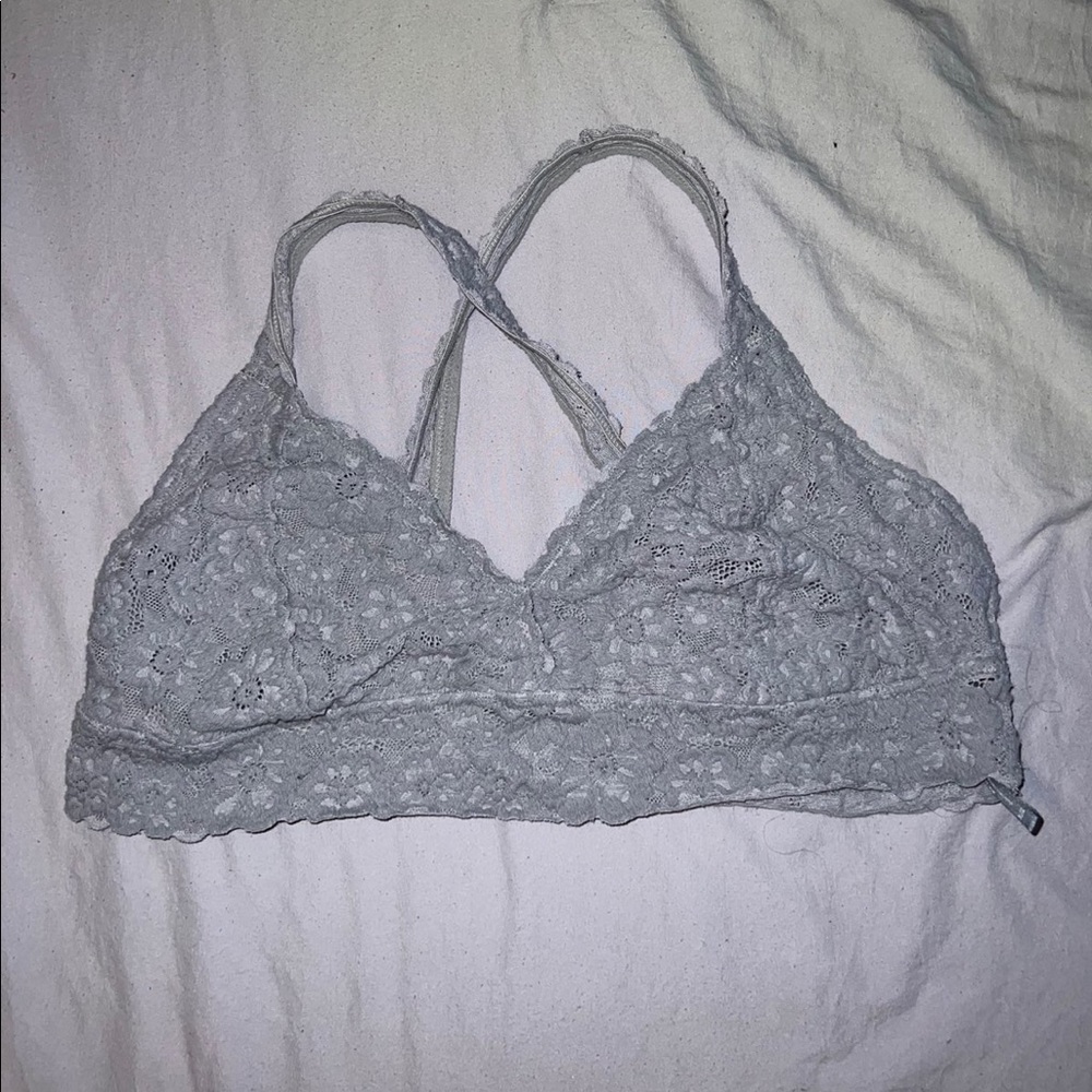 Aerie XL Cross Back Light Grey Bralette